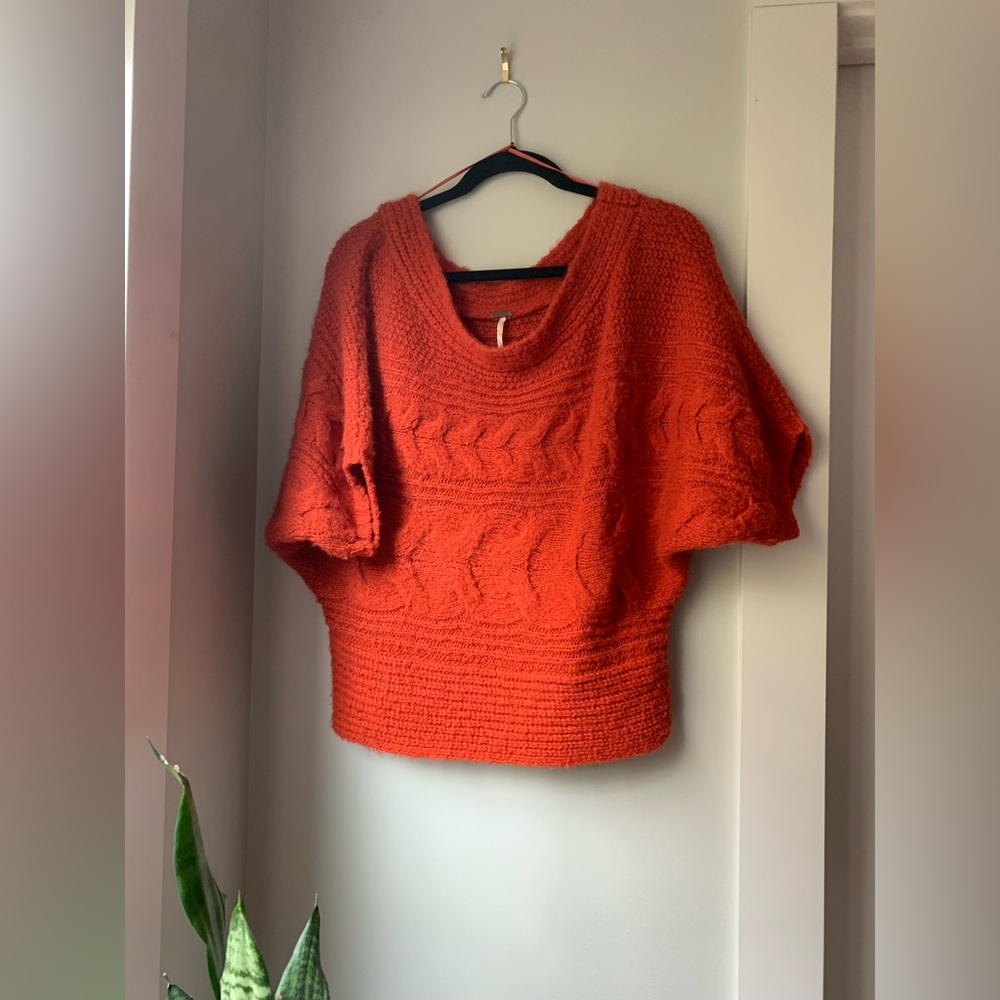 Free People Chunky Cable Knit Dolman Sweater